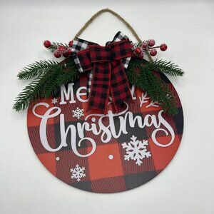 Christmas Hanging Sign - Welcome Door Plaque